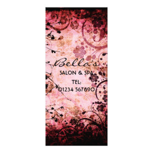 Floral Grunge Rack Card