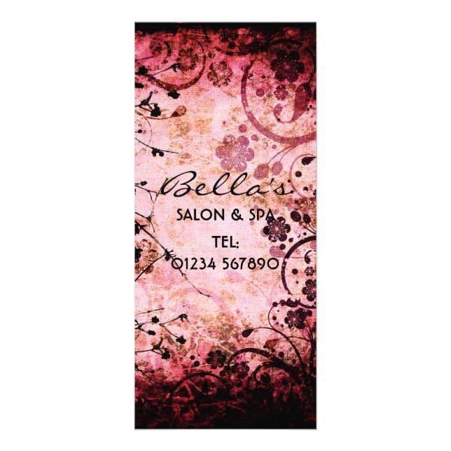 Floral Grunge Rack Card (Front)