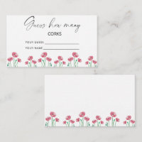 Floral guess how many corks bridal game