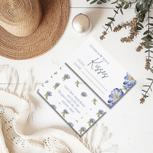 Floral "Guess How Many Kisses" Bridal Shower Game Enclosure Card