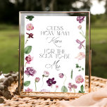 Floral Guess How Many Kisses Bridal Shower Game Poster<br><div class="desc">Floral Guess How Many Kisses Bridal Shower Game Poster. Matching items available.</div>