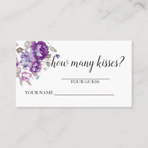 Floral Guess How Many Kisses Game Card