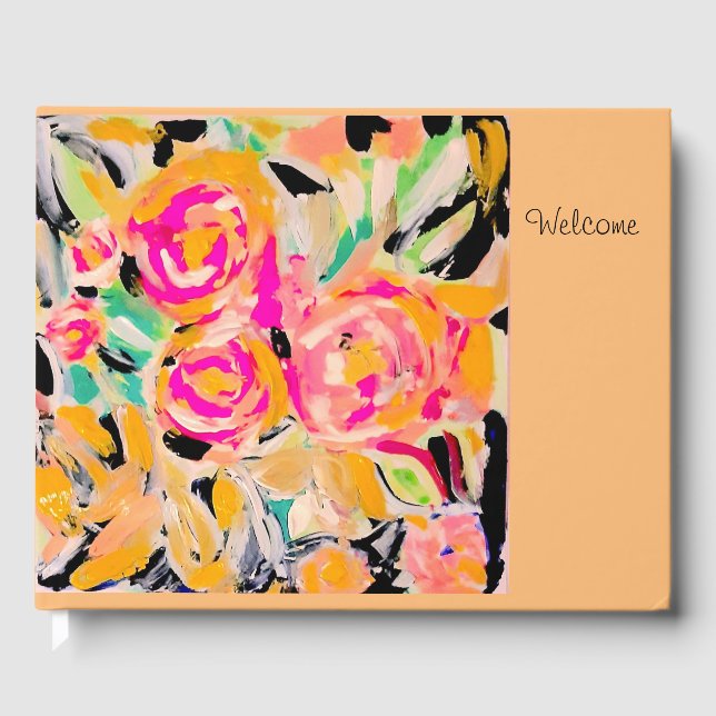 Floral Guest Book Deluxe (Front)