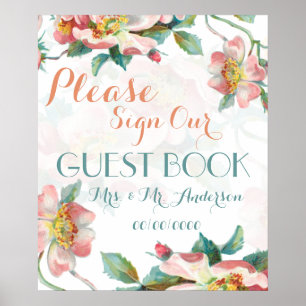 Floral guestbook