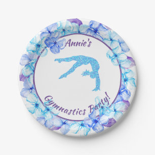 Floral Gymnastics Paper Plates