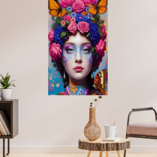 Floral hair princess poster