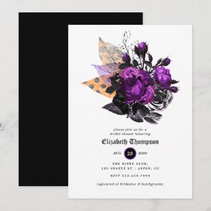 Floral Halloween Bridal Shower Invitation