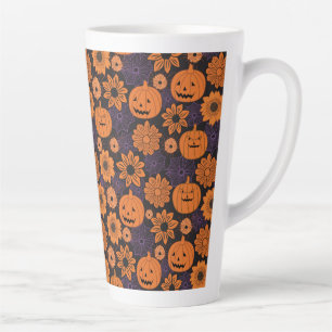 Floral Halloween Latte Mug