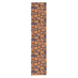 Floral Halloween Short Table Runner
