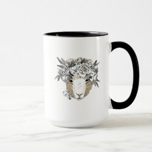 Floral Halo Sheep Mug