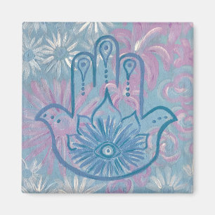 Floral Hamsa Magnet
