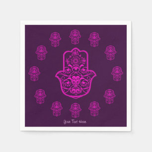 Floral Hamsa (Pink) Napkin