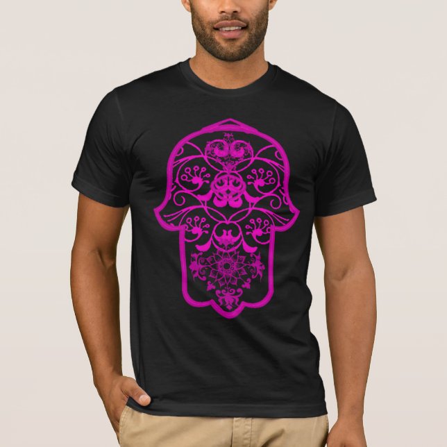 Floral Hamsa Pink T-Shirt (Front)