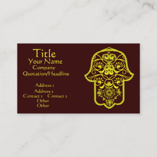 Floral Hamsa (Yellow) Business Card