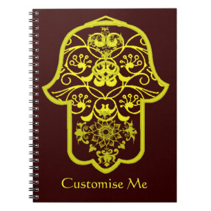 Floral Hamsa (Yellow) Notebook