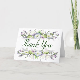 Floral Handfasting Morning Glory Thank You Card