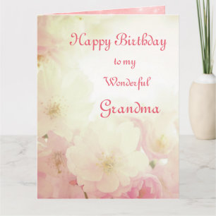 Floral Happy Birthday Grandma Card