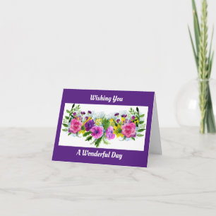 Floral Happy Birthday Greeting Card