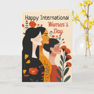 Floral Happy International Women's Day Card