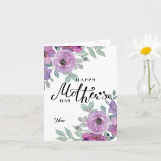 Floral Happy Mother's Day Card