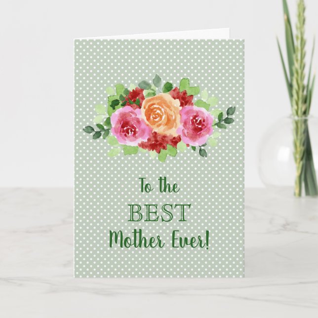 Floral Happy Mother's Day Card (Front)