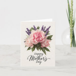 Floral "Happy Mother's Day" Greeting  Holiday Card