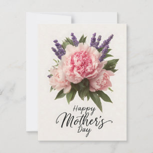 Floral "Happy Mother's Day" Greeting  Postcard