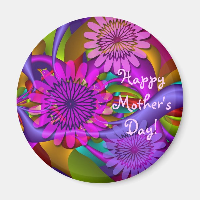 Floral Happy Mother's Day magnet (Front)