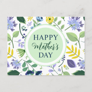 Floral Happy Mother's Day  Postcard