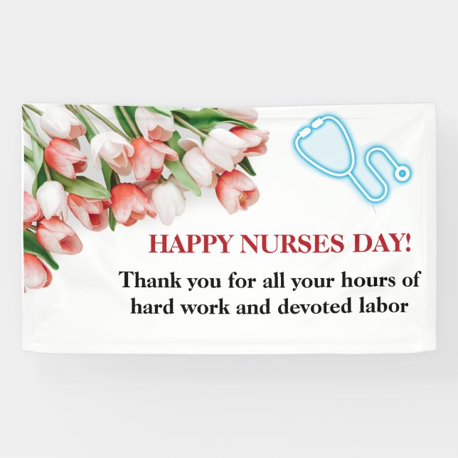 Floral Happy Nurses Day Banner (Horizontal)