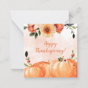 Floral Happy Thanksgiving Card