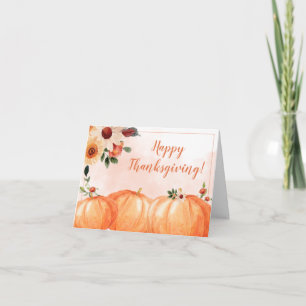 Floral Happy Thanksgiving Card