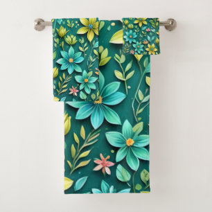 Floral Harmony Bath Towel Set
