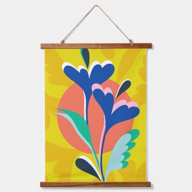 Floral Harmony Hanging Tapestry (Front)
