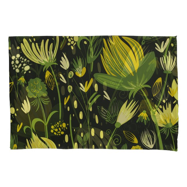 Floral Harmony in Lovely Bouquet.  Pillowcase (Front)