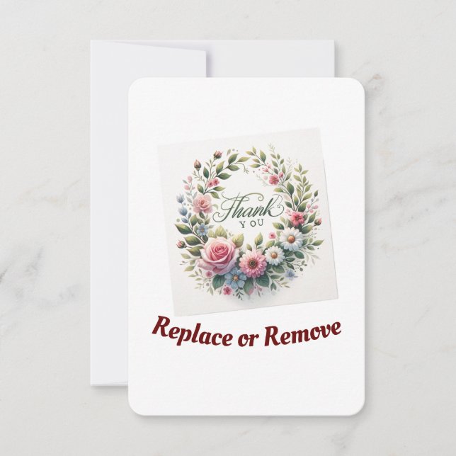 Floral Harmony Thank you Post-cards (Front)