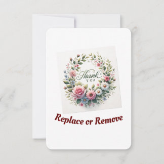 Floral Harmony Thank you Post-cards Card