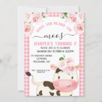 Floral Have You Heard The Moos Birthday