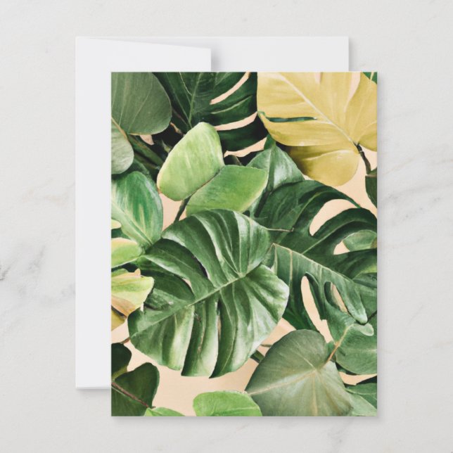 Floral/Hawaiian/Tropical leaf Card (Front)