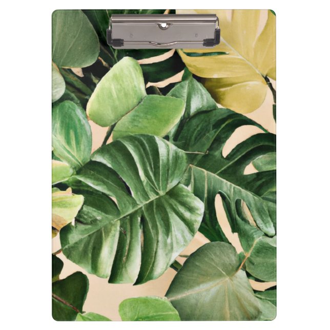 Floral/Hawaiian/Tropical leaf Clipboard (Front)