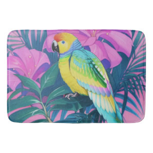 Floral/Hawaiian/Tropical/parrot Bath Mat