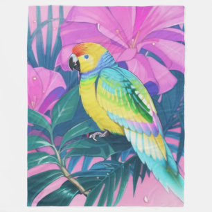 Floral/Hawaiian/Tropical/parrot  Fleece Blanket