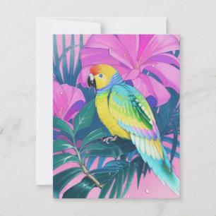 Floral/Hawaiian/Tropical/parrot  Holiday Card