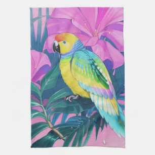 Floral/Hawaiian/Tropical/parrot  Tea Towel