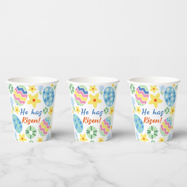 Floral He Has Risen Easter Mug Paper Cups (Multi)