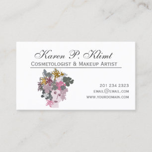 Floral Head Spring-Maid Makeup Artist Appointment Card