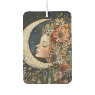 Floral Headdress & Crescent Moon 2 Car Air Freshener