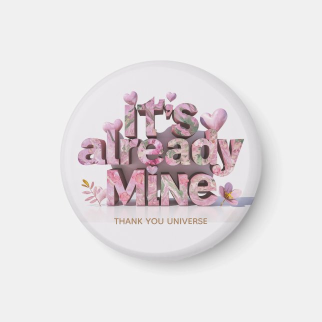 *~* Floral Heart Ap85 Law Attraction Manifesting Magnet (Front)