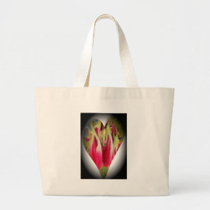 Floral Heart Art Print Large Tote Bag