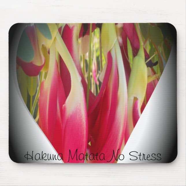 Floral Heart Art Print Mouse Mat (Front)